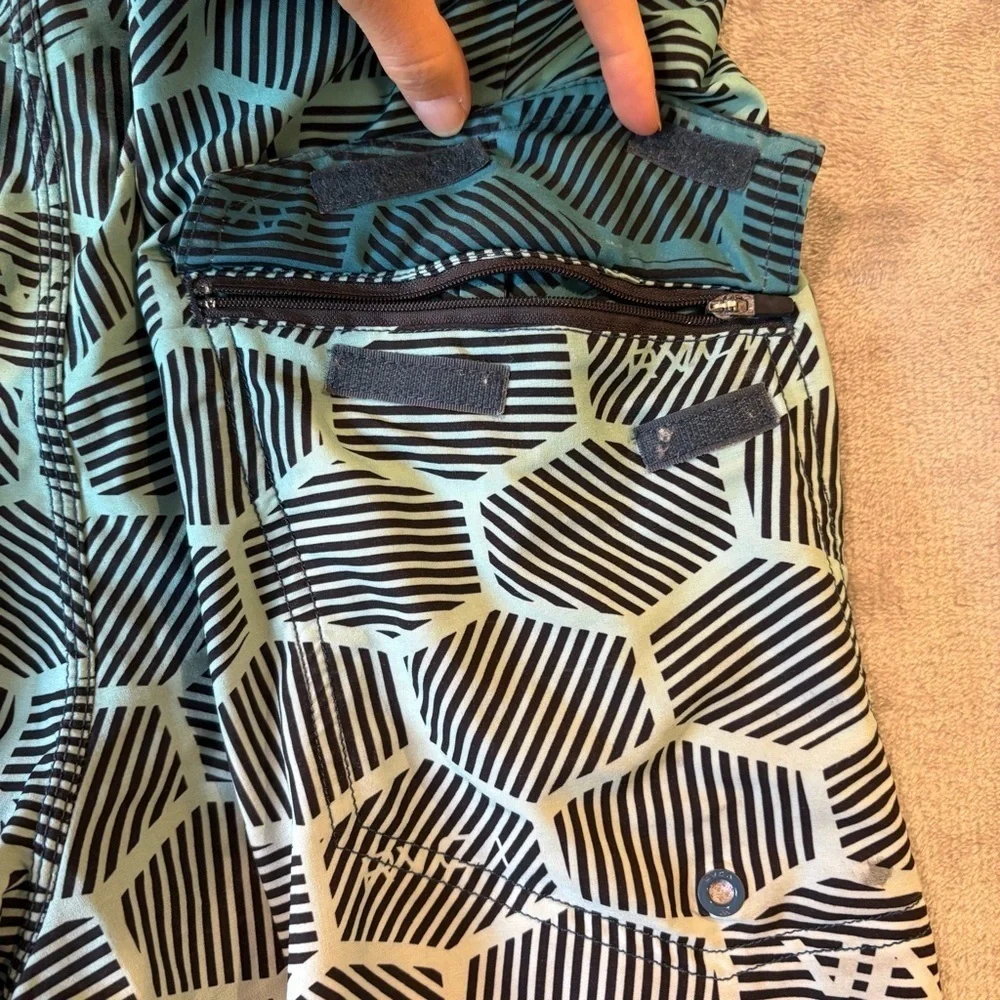 RVCA Geometric Boxy Swim Board Shorts Ombré Mn’s 36
